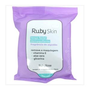 Lenço Demaquilante Basics Fragrância Algodão Ruby Rose 